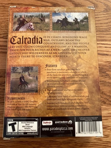 Mount & Blade (PC, 2008) - Small Box, Game, Key & Insert - Free Shipping - Picture 2 of 3