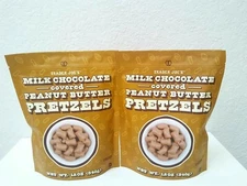 2 Pack Trader Joe's Milk Chocolate Covered Peanut Butter Pretzels 12 oz each