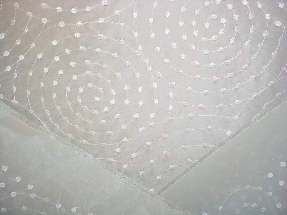 3Y Kravet Couture 3655 Indah Dot Spa Embroidered Sheer Silk Upholstery Fabric - Image 4 of 4
