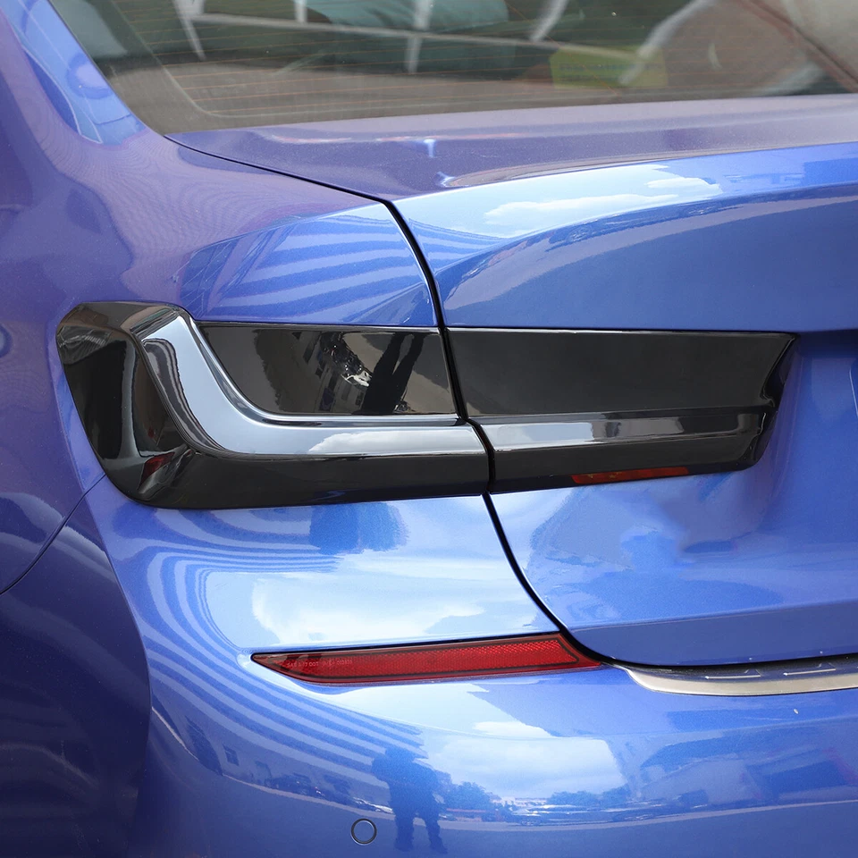 Cubierta de luz trasera superpuesta de lente oscurecida ahumada para BMW Serie 3 G20 y G80 M3 20-22 Foto 3 de 4