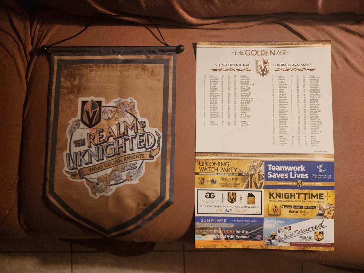 NHL Vegas Golden Knights The Realm Is Uknighted Banner Poster 10