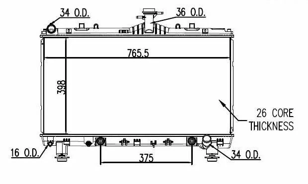 Radiador de transmisión automática/manual para Chevrolet Camaro 2012-2013 6,2 L V8 (con TOC) Foto 2 de 2
