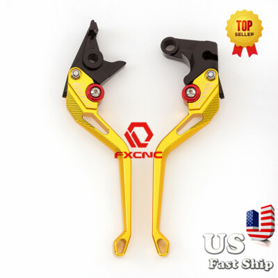 Racing 3D Short Brake Clutch Levers +Grips For NINJA 125 & Z125 2019-2020 Gold