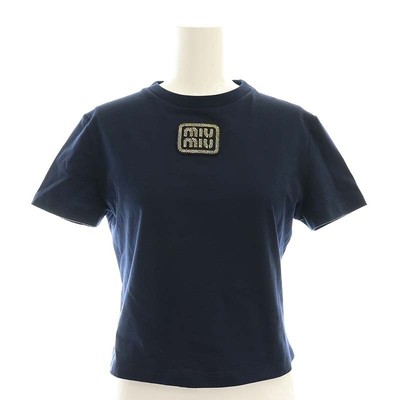 miumiu 23 years Cotton jersey T-shirt T-shirt cut and sew short 