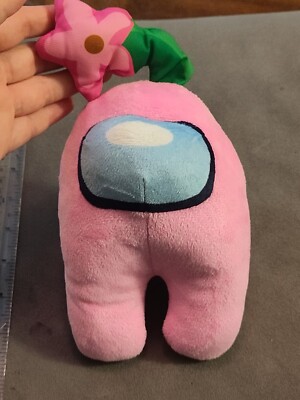 Offizielle Among Us Toikido Figur Plüschtier Stofftier Rosa Rosa Gaming Teddy
