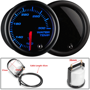 Car 52mm 100 to 300 Degrees Fahrenheit Water Temperature Gauge for 12V Vehicles