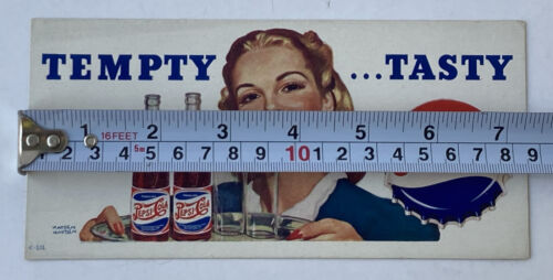 PEPSI:COLA Ink Blotter Unused Tempty Tasty Soda Girl Adv Sign C-131 Heyden DD - Picture 5 of 6