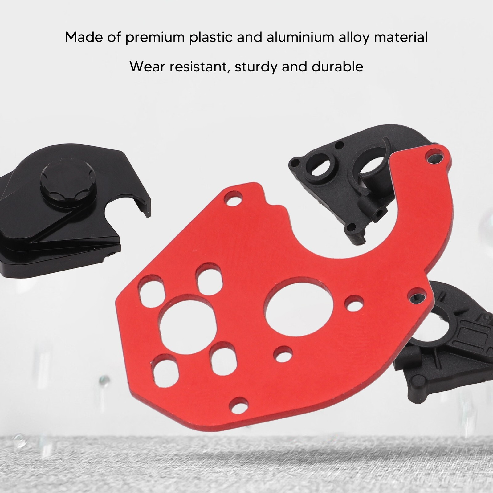 Axial SCX24 RC Motor Mount Plate Adapter with Gearbox Housing
