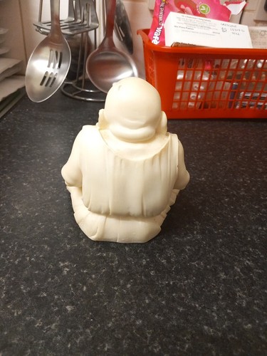 Budai lachender Buddha Alabaster Statue weiß 13 cm - sehr guter Zustand - Bild 3 von 5