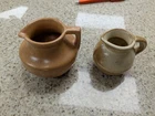 2 Mini Frankoma Pottery Pitchers - 555 Thunderbird and 550