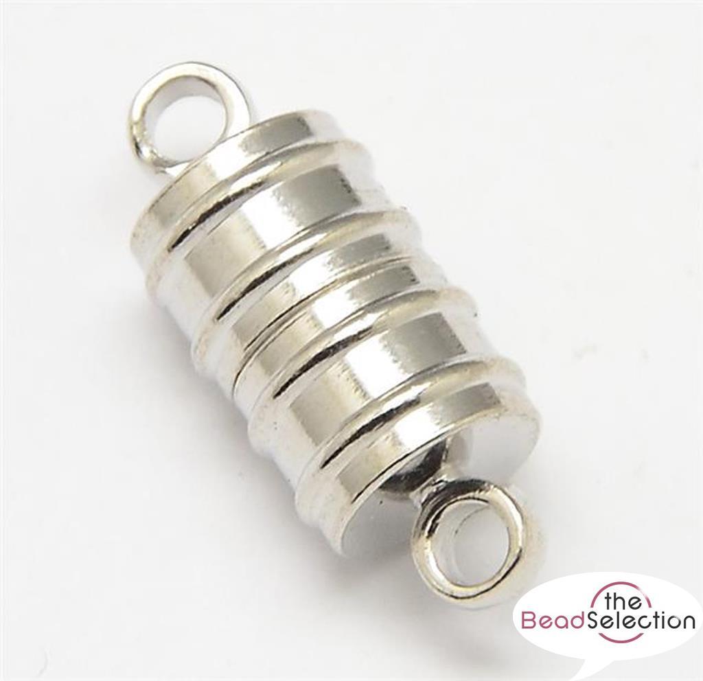 LARGE MAGNETIC CLASPS 20mm VERY STRONG SILVER PLATED AF1