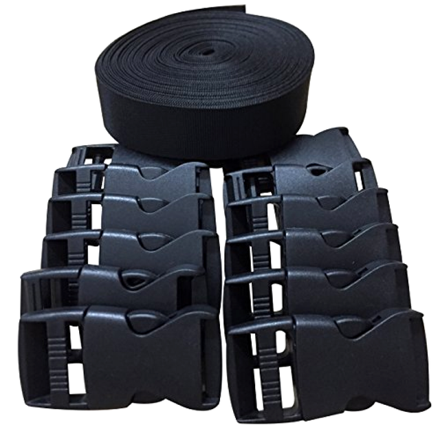 10yd Heavy Duty Nylon bing Strap W/ 12 25mm Flat Side Release
