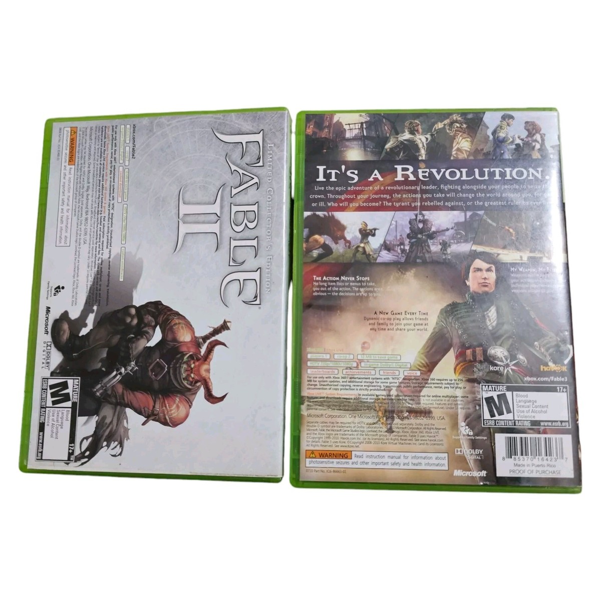 Fable II & III Limited Collector's Edition (XBOX 360) Missing