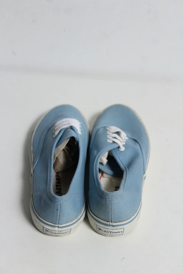 Womens Vintage y2k Canvas Plimsoles Trainers - blue - Size 5 (ba112) - Image 3 of 4