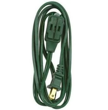 6 ft. GREEN 16/2 Indoor 3-Outlet Electric Power Extension Cord Triple Tap