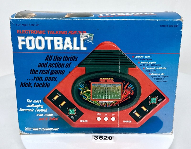 Vintage VTech - Electronic Talking Play By Play Football Game 1986 - Works Great