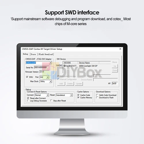 STM32 Develop DAP Downloader Emulator CMSIS Debugger Keil SWD Serial Port