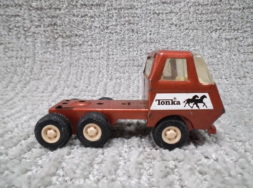1970s Vintage Tonka Horse Cattle Semi Truck Cab Original Die Cast Toy