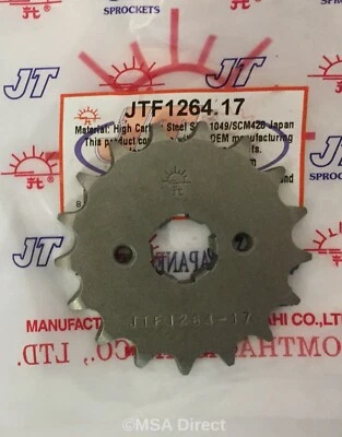 JT 17 Tooth Steel FRONT Sprocket Fits HONDA CBF125 (2009 to 2014) - Image 1 of 2