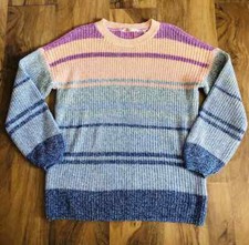 Soft Surroundings Pastel Spring Karlie Balloon Sleeve Relaxed Sweater Medium