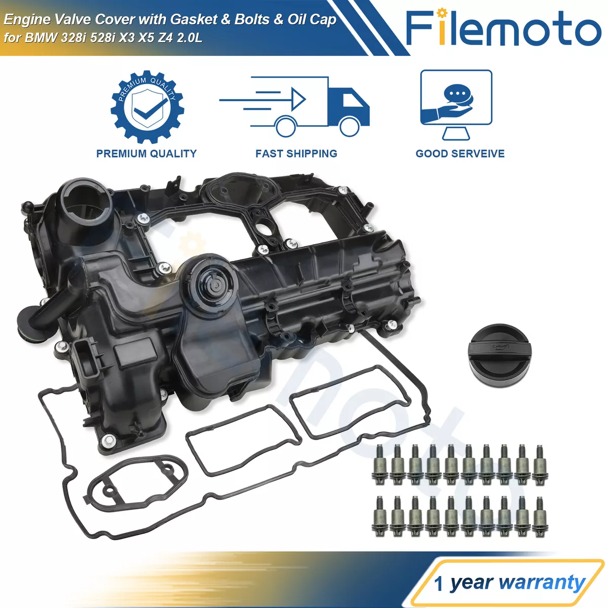 Valve Cover w Gasket Oil Cap for BMW N20 X3 X5 320i 328i 528i