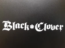Black Clover Title Logo Sticker Vinyl Decal White Font Window/Laptop Waterproof!