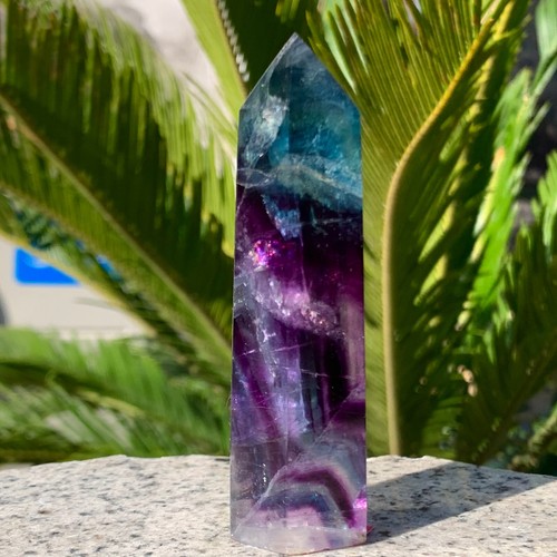 109G Natural colour Fluorite Crystal obelisk crystal wand healing stan - Picture 6 of 15