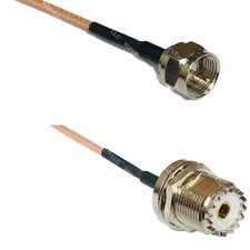 RG316 F MALE to UHF Female BULKHEAD RF Cable Rapid-SHIP LOT