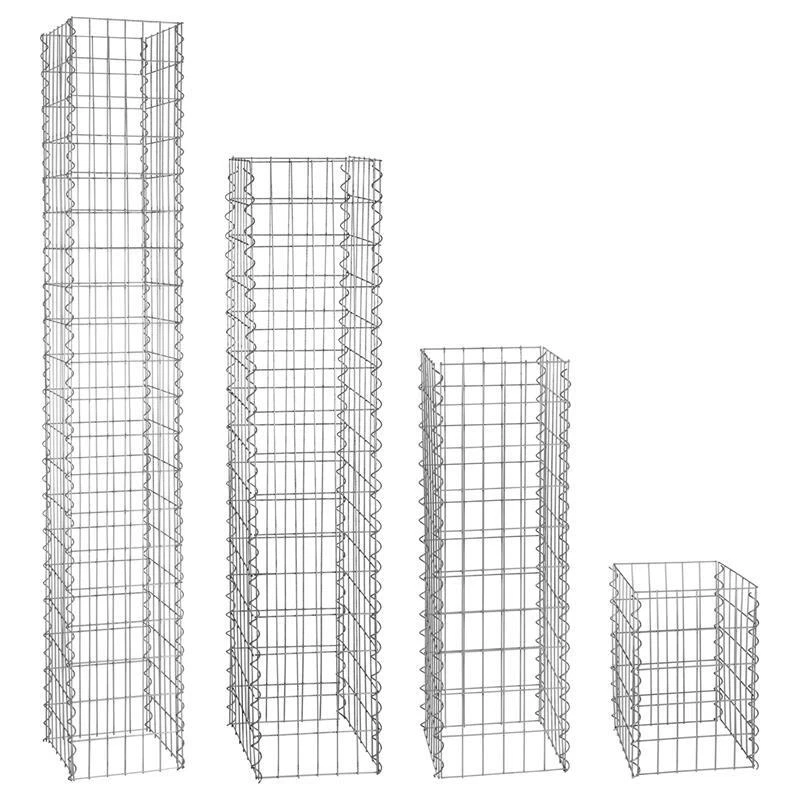 Gabionen Steinkorb Steingabionen Wand Draht Mauer Säule rund Zaun Gitter 1er/2er - Bild 4 von 4