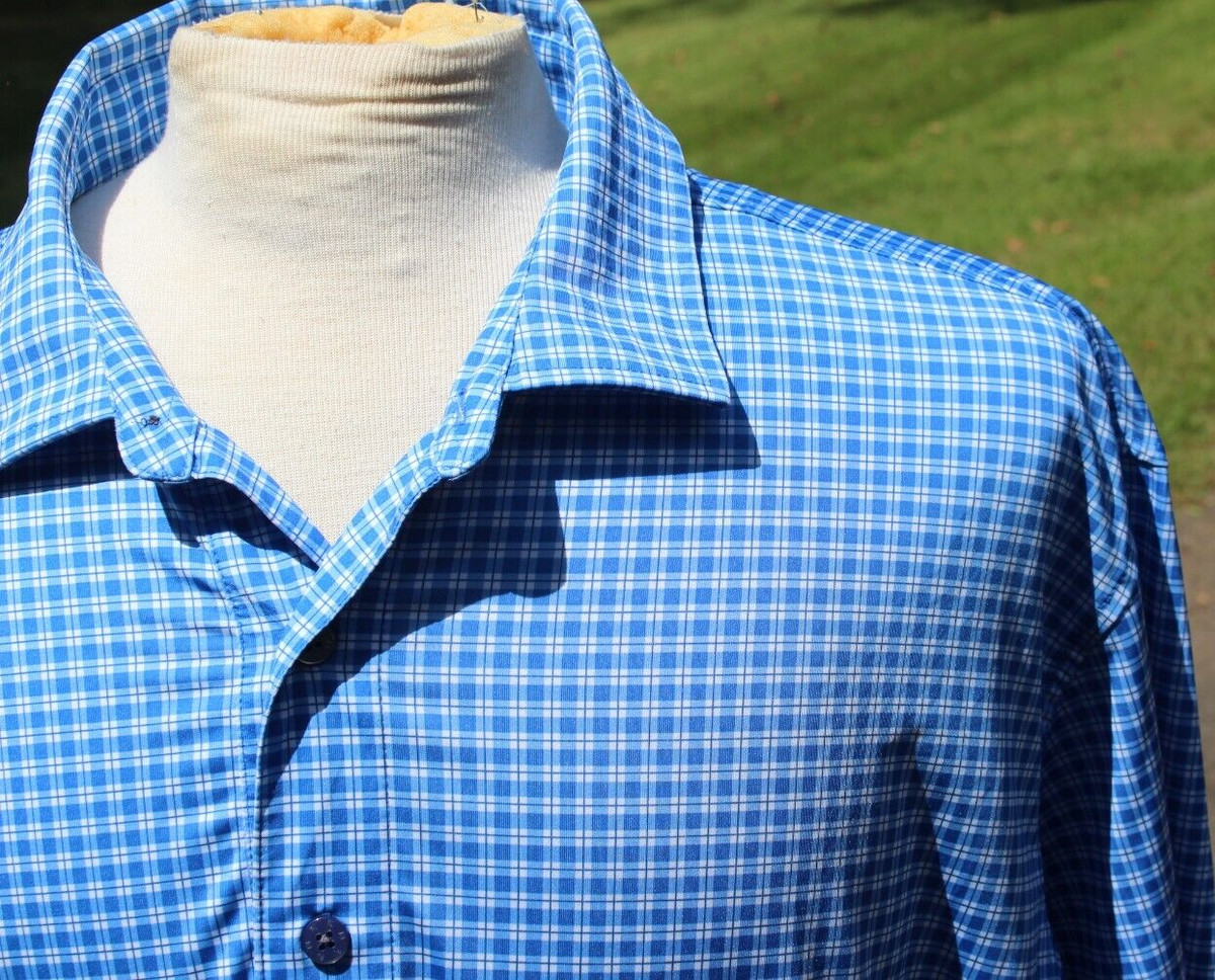 FOOTJOY Polyester & Spandex Polo Short Sleeve Shirt Pinetree GOLF CLUB Blue XXL View 6