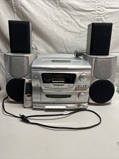 curtis rcd855 3cd Radio disc changer cassette player surround system 4 speakers