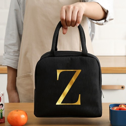 Borsa termica per pranzo lettere borsa fresca picnic adulti bambini conservazione cibo lunch box Regno Unito - Foto 36 di 36