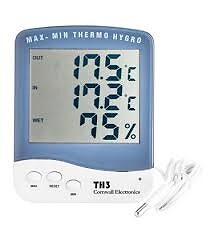 DIGITAL THERMOHYGROMETER WITH LARGE DISPLAY WITH PROBE 1.5 M.