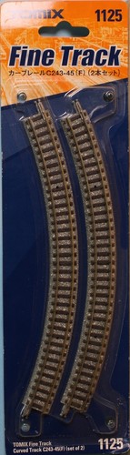 Tomix 1125 , - Spur N -, 2er Set Gebogenes Gleis C243-45 (F) | Zustand: Neu