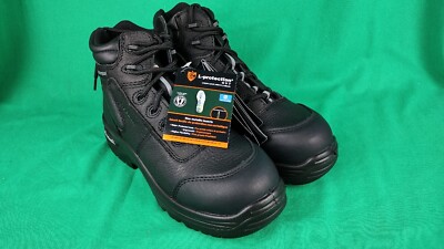 NEW!! Reebok RB765 Women 8M Black Leather Composite Toe Waterproof Trainex Boots