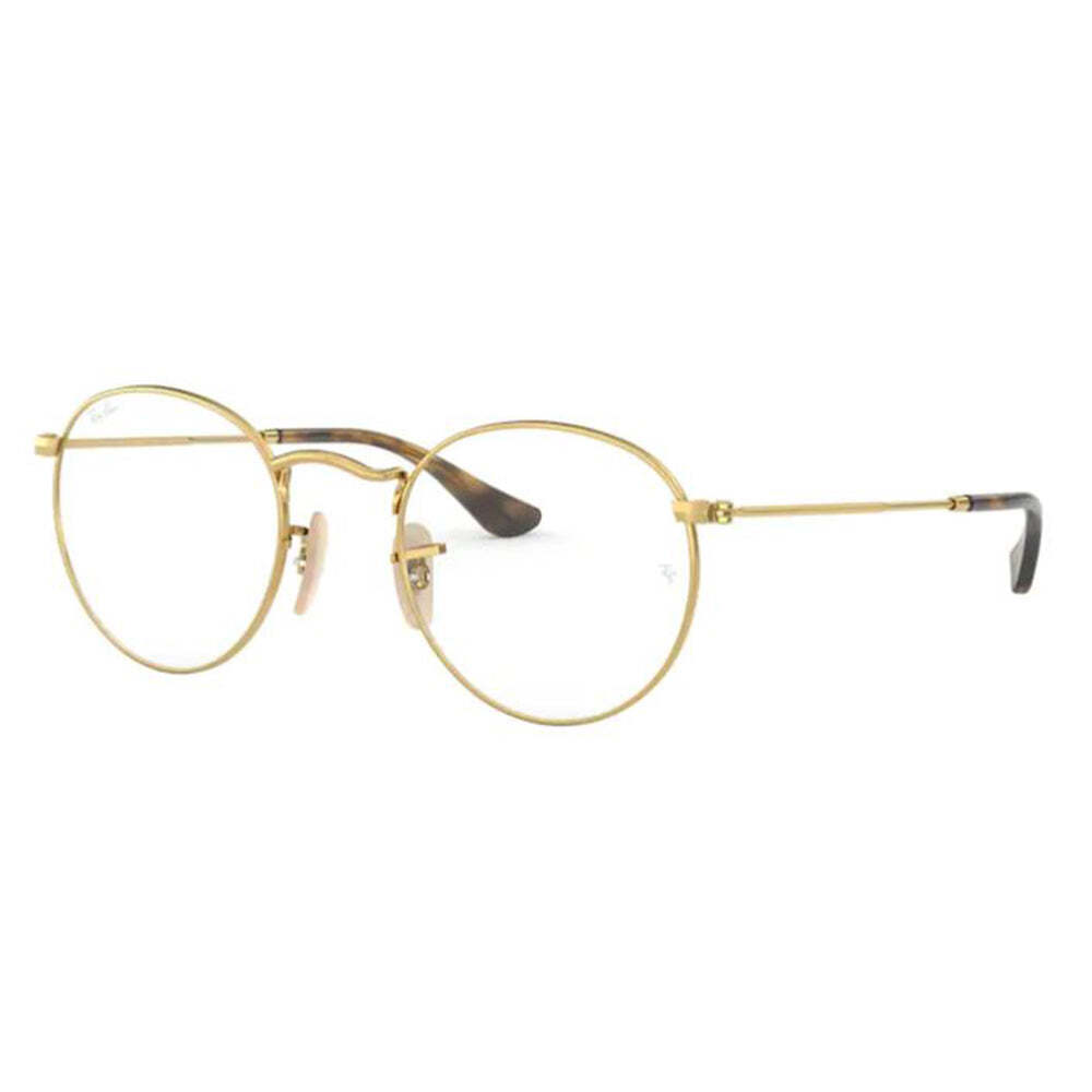 Round Metal Gold Reading Glasses 47 mm Ray Ban 3447 2500 47 21 145 + Hoya Lens