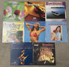 Karaoke Laserdisc Top Hits English Love Broadway Songs '60s -'90s 8 Disc Lot NM 