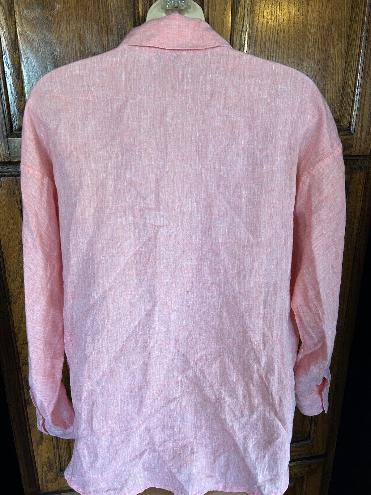 Pink Linen Long Sleeve Button Up Vineyard Vines S… - image 6