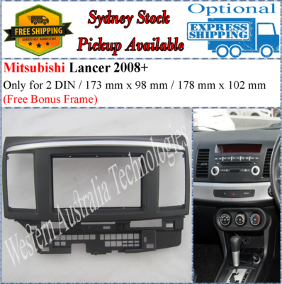 For Mitsubishi Lancer car stereo radio Double 2 Din fascia dash panel