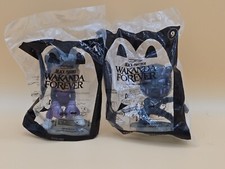 Black Panther Wakanda Forever McDonalds Toys 1 And 9 NEW SEALED