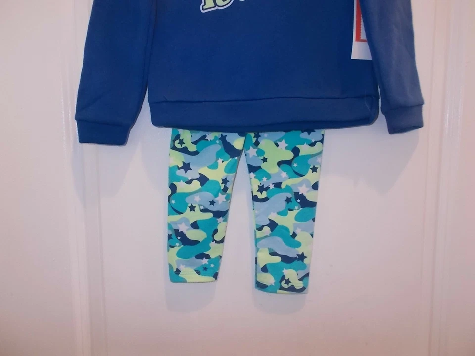 Kidgets Girls Size 12 Months Blue And Green Girls Rule Hooded 2-Piece Outfit - Image 3 of 4