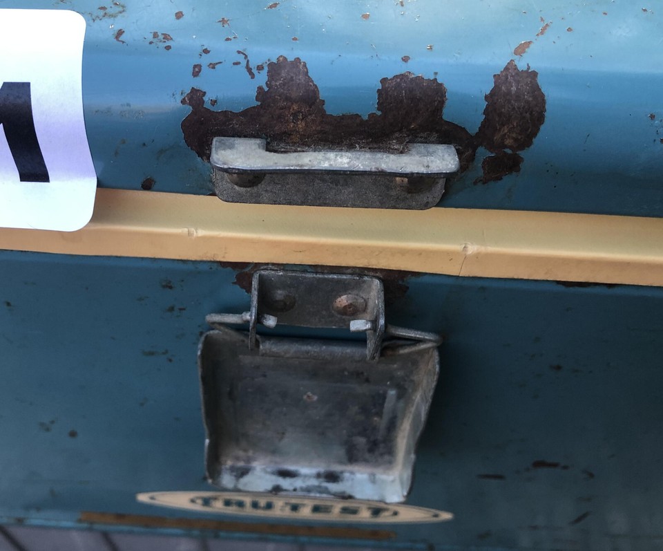 Tru Test Teal Blue Metal Cooler vintage bottle openers tool paint eBay