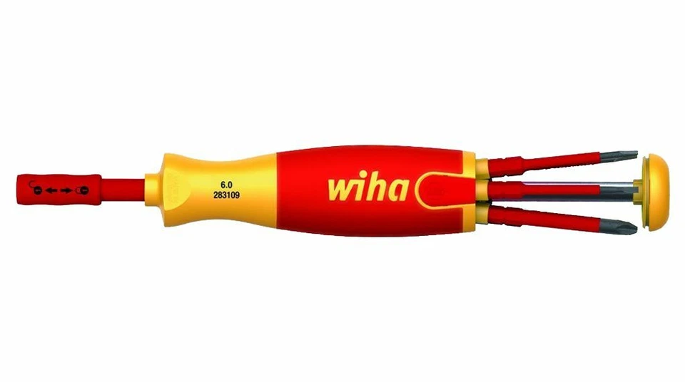 Wiha 38613 6 Piece Slim-Bit Magazine VDE Screwdriver Phillips,Slot,Terminal Set