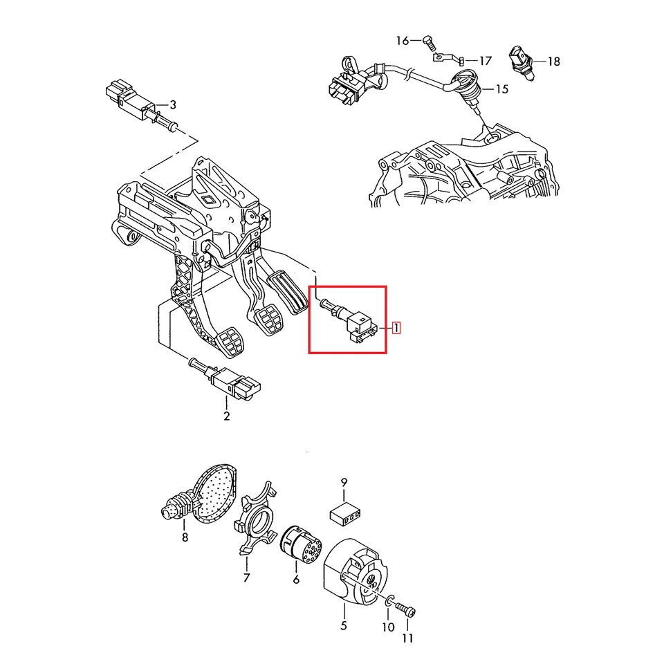 INTERRUTTORE LUCE FRENO AUDI A3 - A4 - A6 - A8 -Q7 - R8 FACET PER 1K2945511 - Imagen 2 de 4