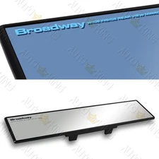 UNIVERSAL FLAT 270MM WIDE BROADWAY CLEAR INTERIOR CLIP ON REAR VIEW MIRROR