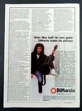 Publicité magazine micros guitare DiMarzio 1985 - guitariste QUEEN BRIAN MAY