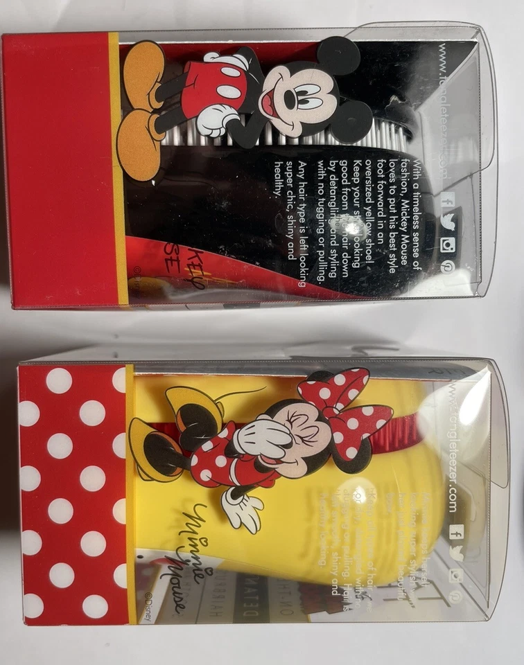 Cepillo desenredante Tangle Teezer Minnie y Mickey Mouse cepillo de pelo NUEVO (x2) Foto 2 de 3
