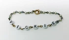 Vintage Child Children's ID Bracelet Milk Glass Beads 1950s (1953)