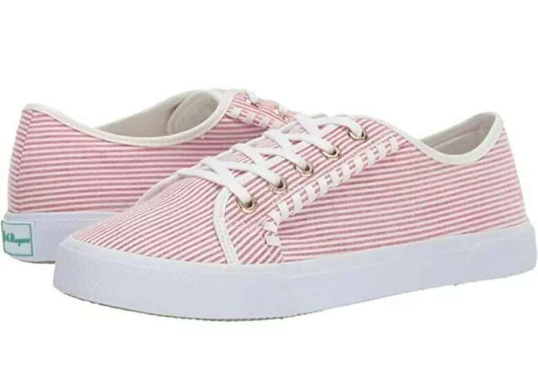 Jack Rogers Carter Seersucker Sneakers Red Women s 6.5M NIB