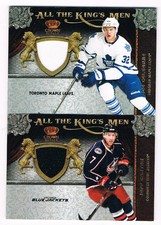 11-12 JEFF CARTER CROWN ROYALE ALL THE KING'S MEN JERSEY #38 BLUE JACKETS
